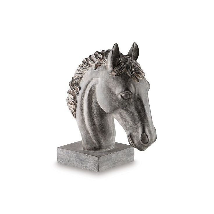 Carnlow Antique Black Horse Head Sculpture