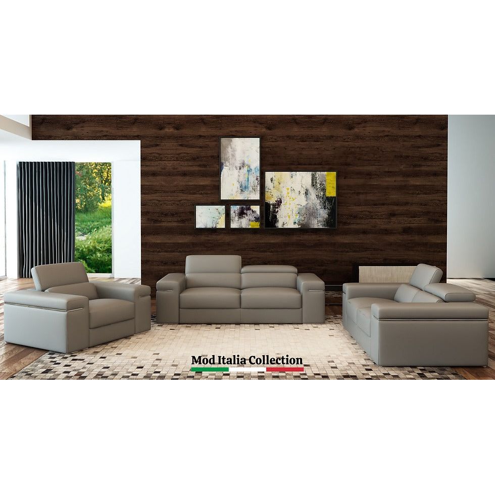 Soho Italian Leather Match Living Room Set