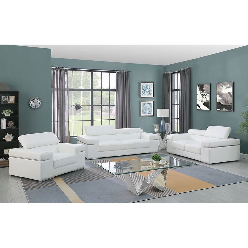Soho Italian Leather Match Living Room Set