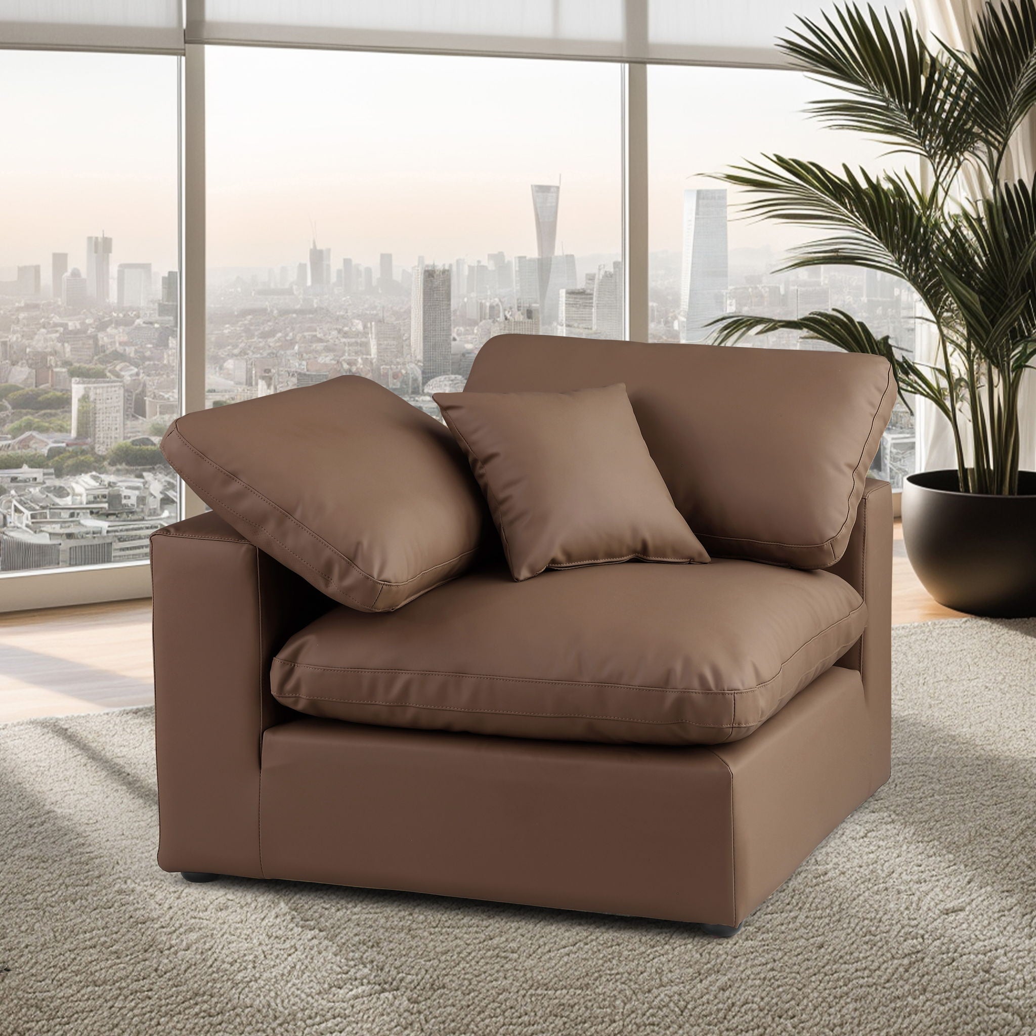 Comfy - Faux Leather Corner Chair