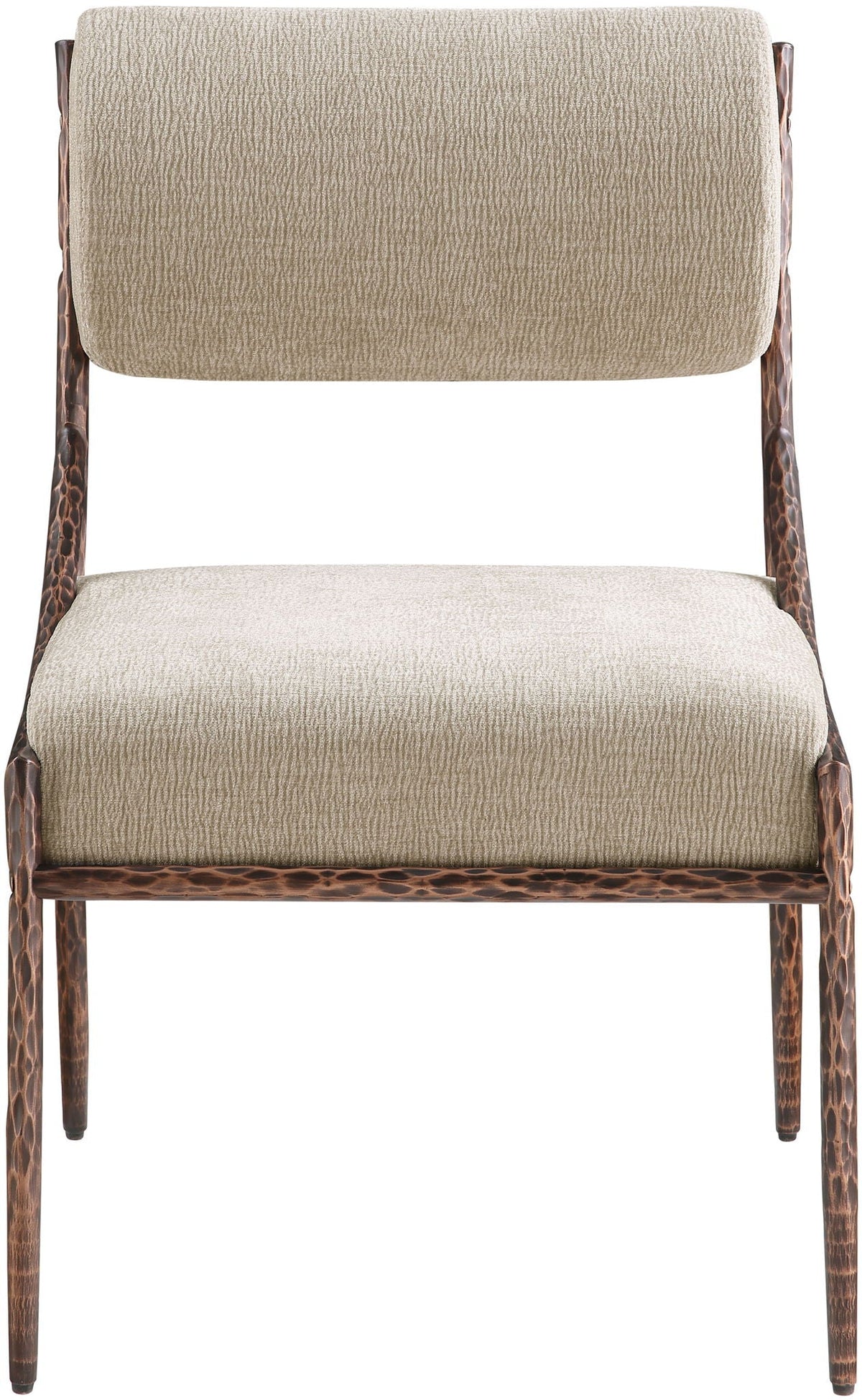 Bastille Chenille Dining Side Chair Set of 2 with Bronze Frame