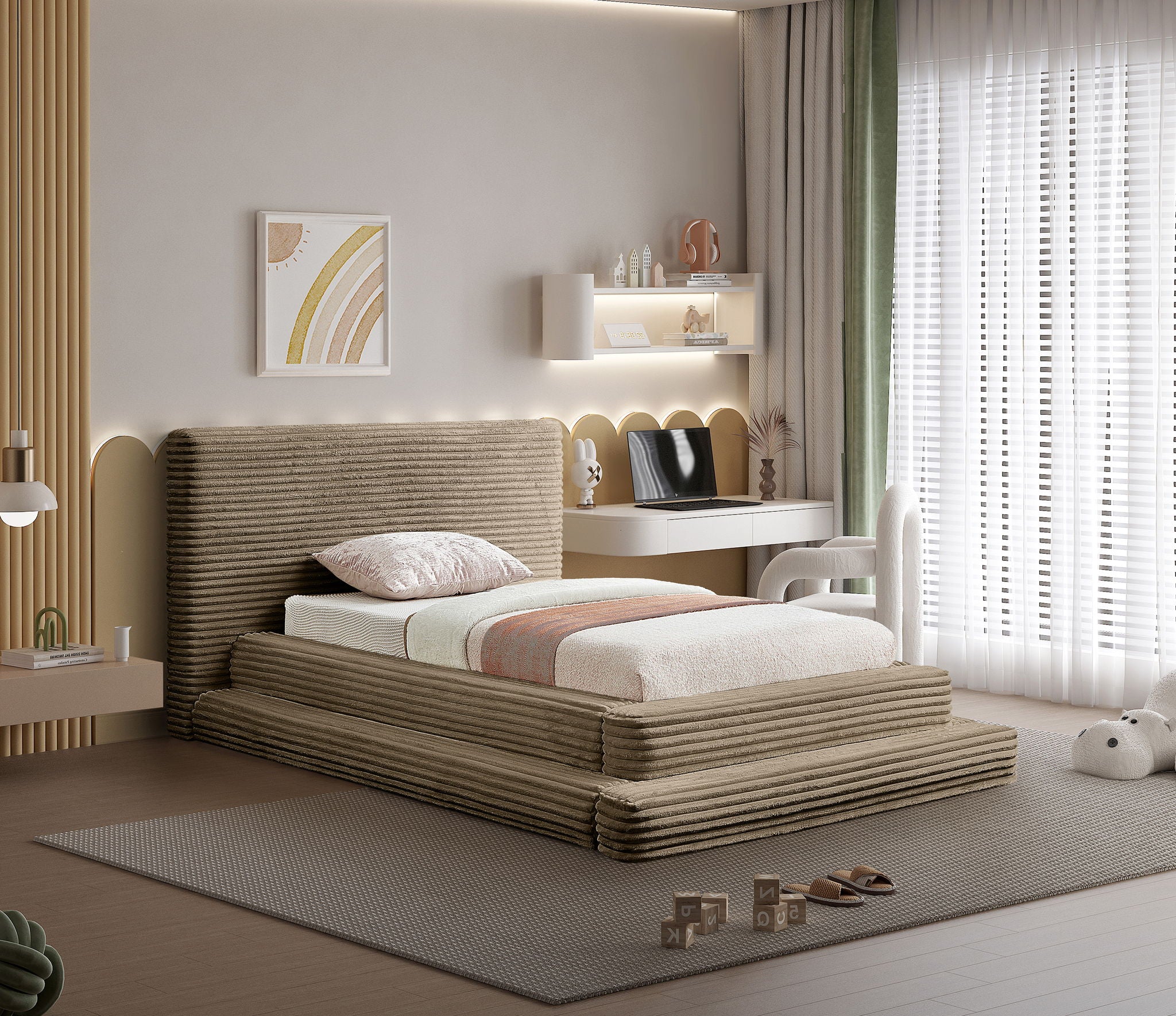 Drew - Fabric Upholstered Bed