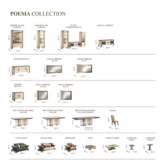 Poesia Italian High Gloss Dining Collection