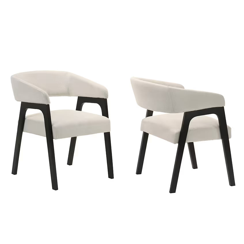 Nava Teddy Fabric Dining Chairs — Set of 2, 2 Colors