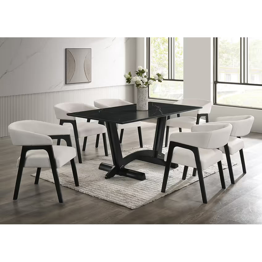 Nava Teddy Fabric Dining Chairs — Set of 2, 2 Colors