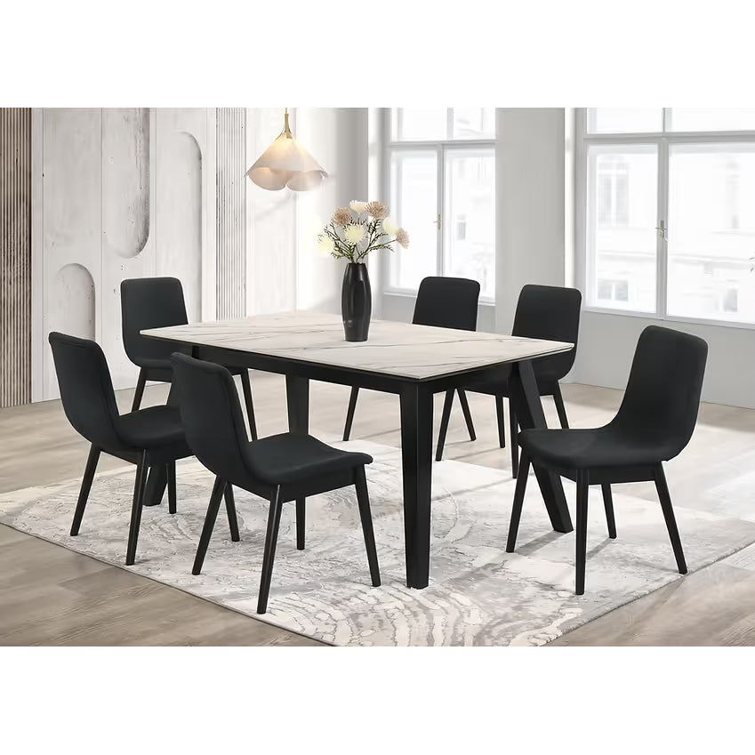 Dorri Porcelain-Top Dining Set — Table & 6 Chairs