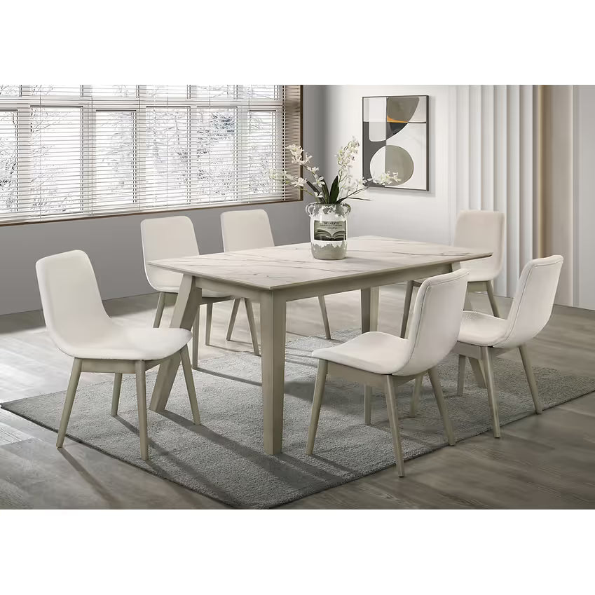 Dorri Porcelain-Top Dining Set — Table & 6 Chairs