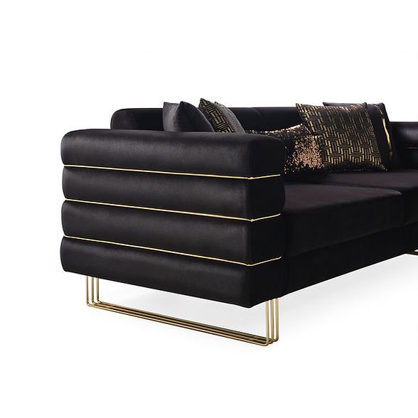 Luma Black Velvet Chair