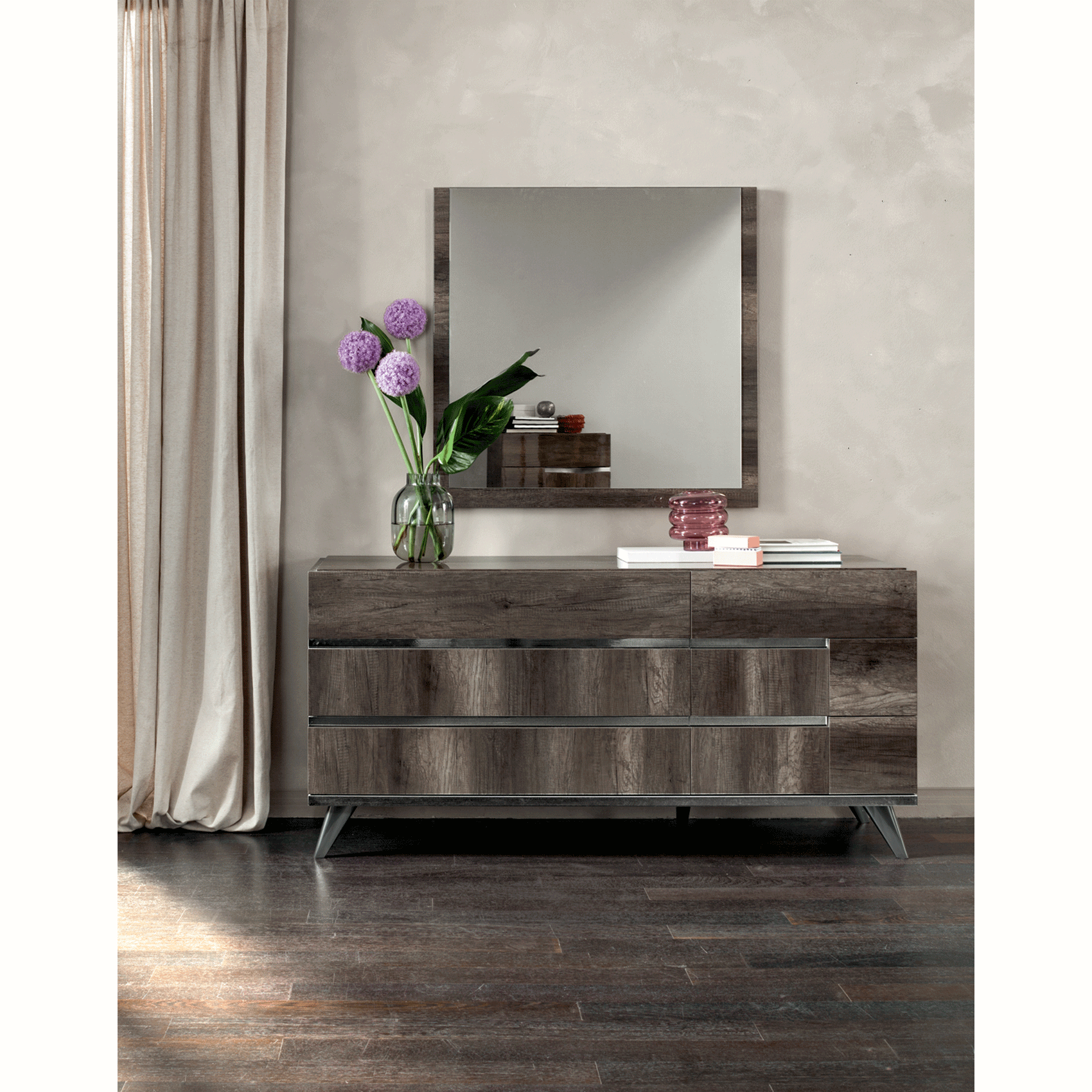 Medea Vintage Oak Italian Bedroom Collection