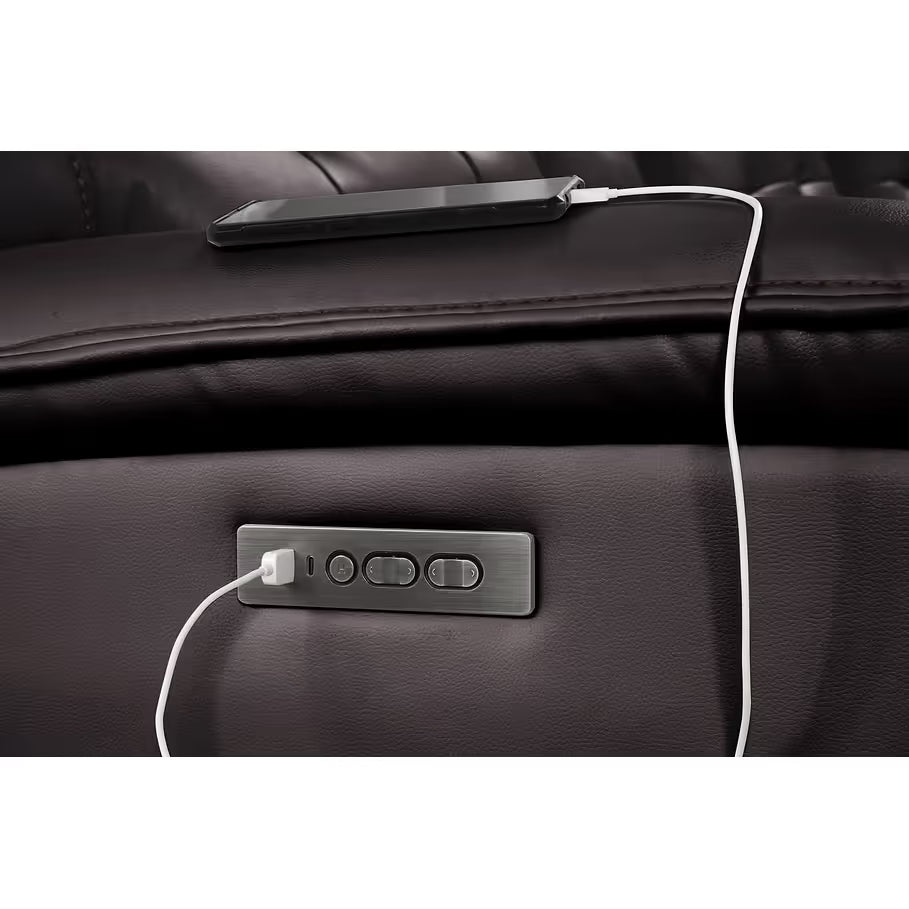 Starlight Brown 6-Piece Reclining Sectional — Power Headrests