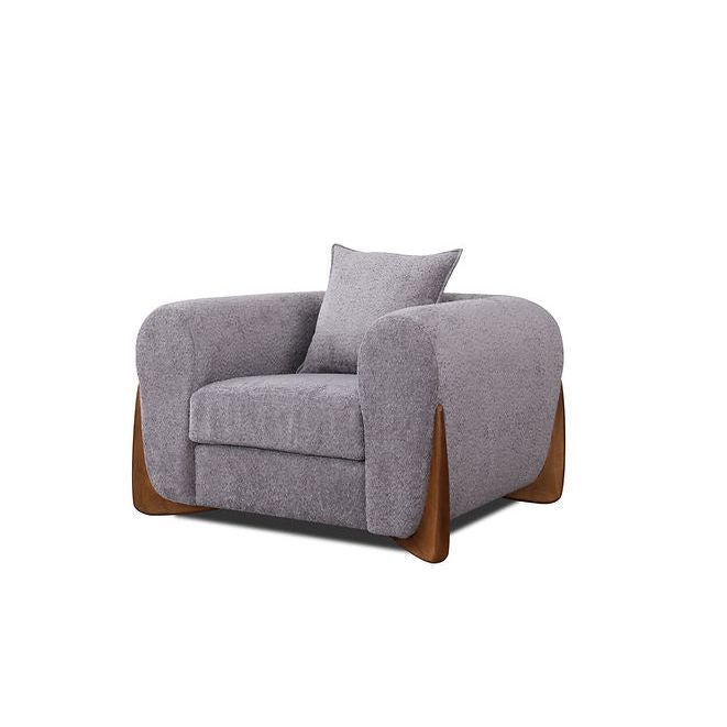 Stylus Pewter Fabric Sofa & Loveseat Set
