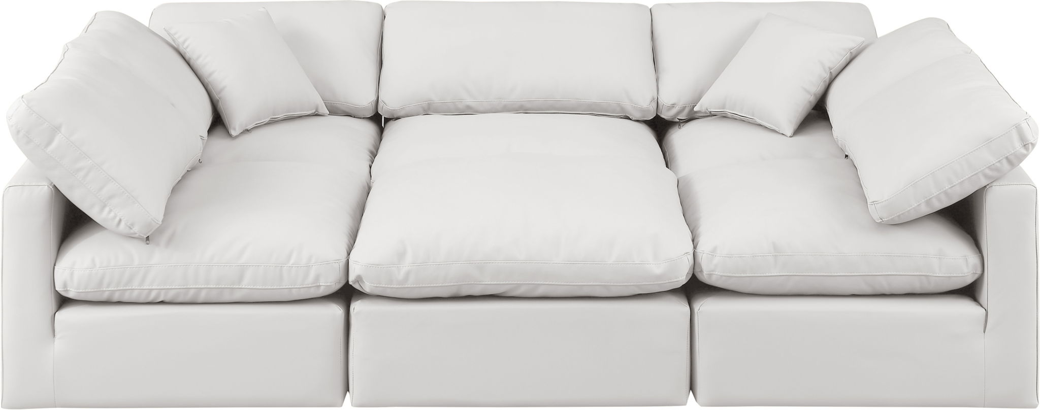 Indulge - Faux Leather 6 Piece Modular Sectional