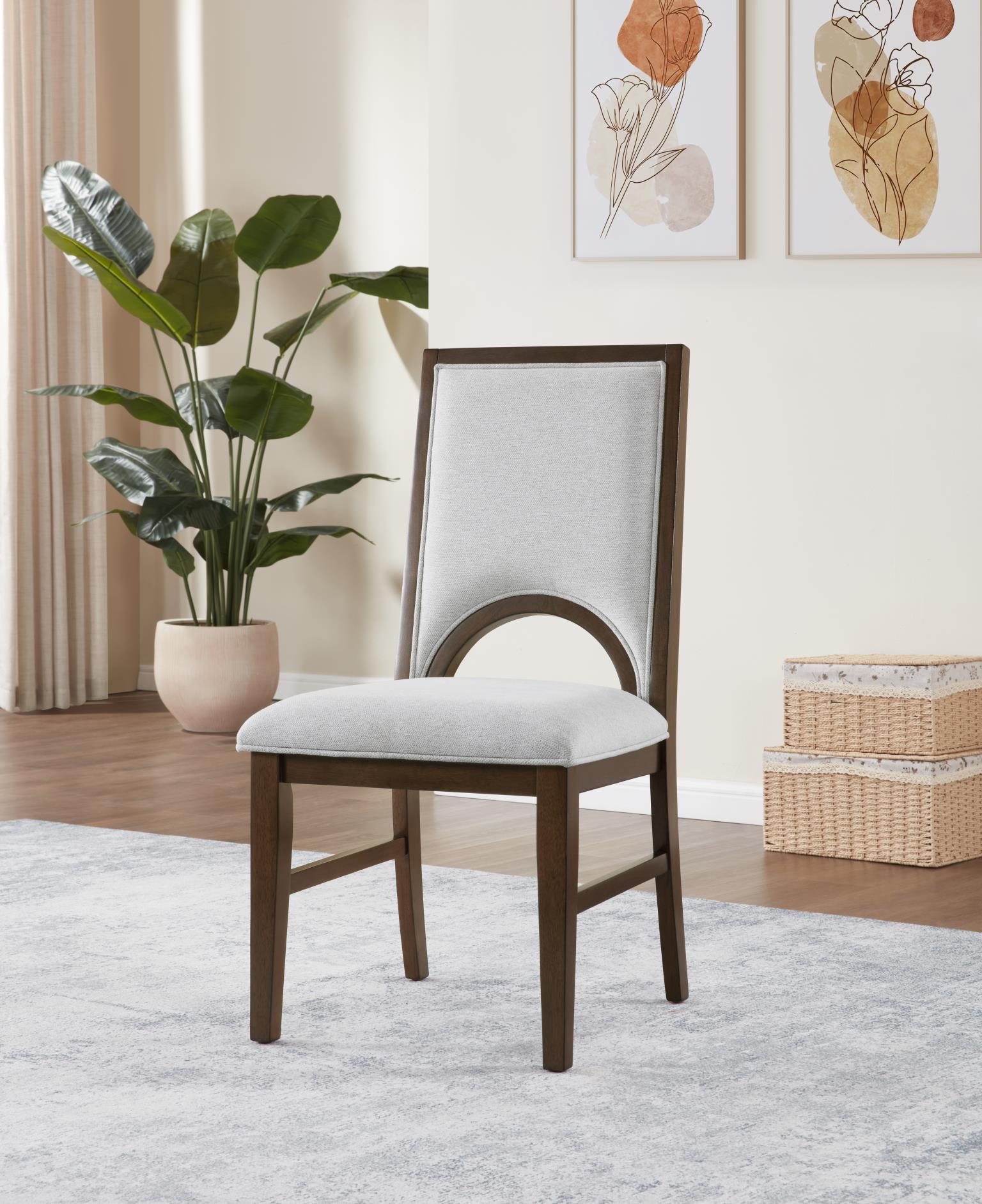 D122 Cherry / Light Gray Dining Room Set