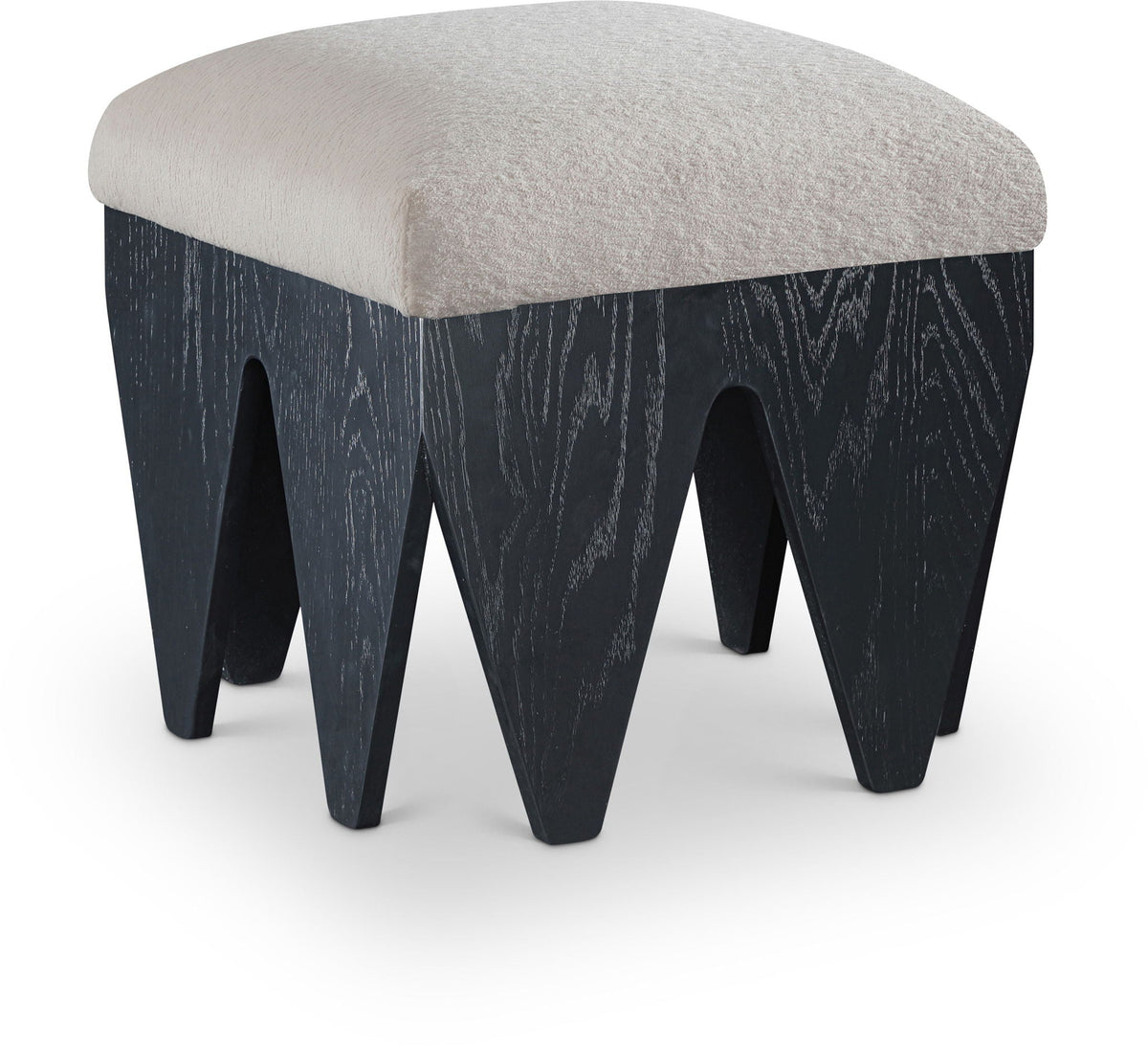 Altair - Fabric Bench with Black Base