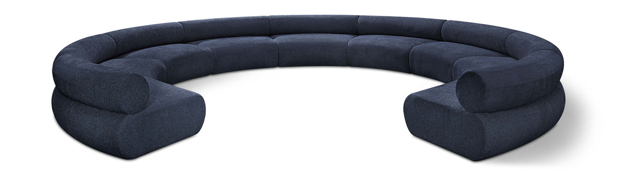 Bale Chenille Modular Sectional — 9-Piece Sofa — Navy