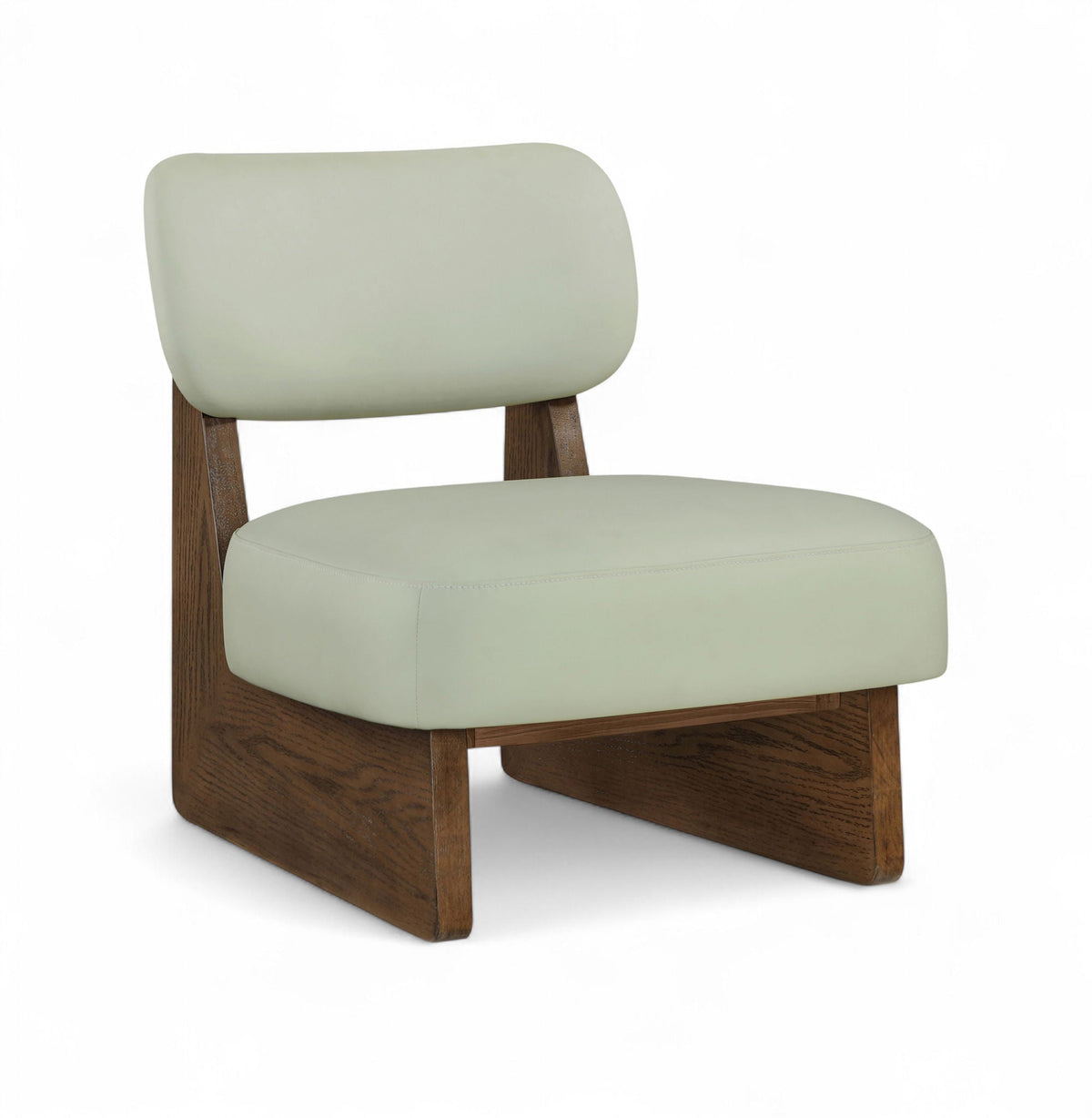 Vetra - Vegan Leather Upholstered Accent Chair with Brown Base