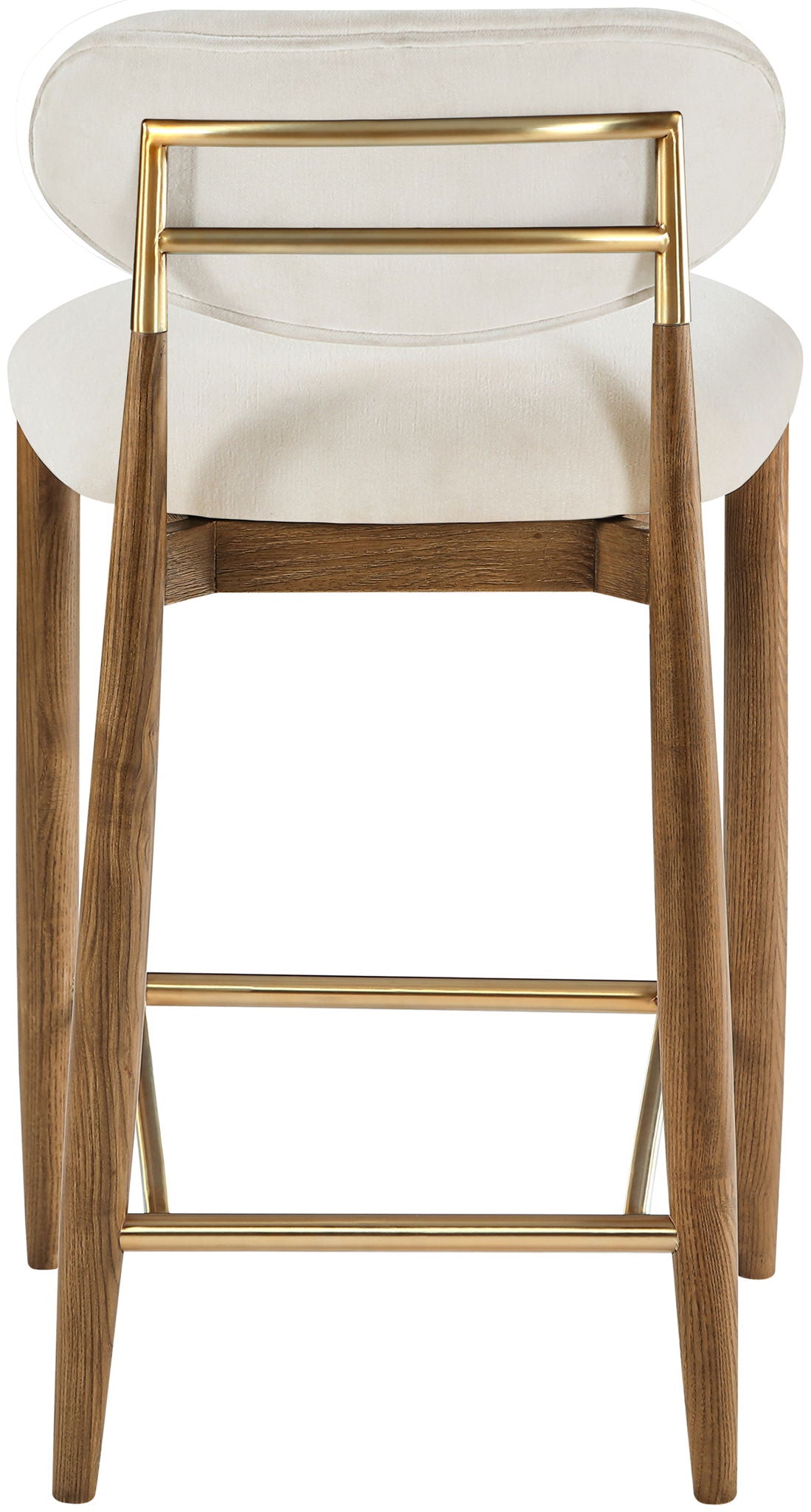 Riccio Fabric Counter Stool with Walnut Frame