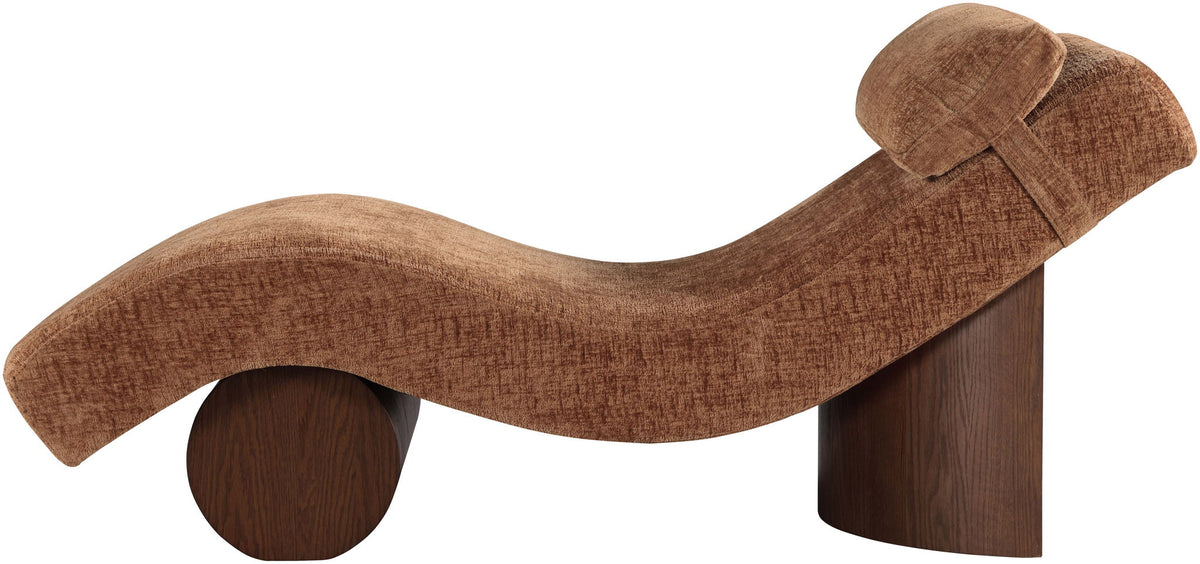 Marcella - Chaise Lounge with Walnut Base
