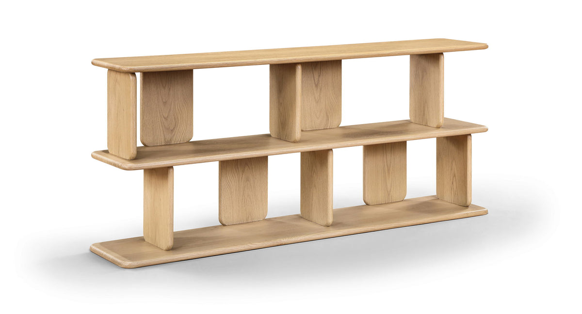 Nexa Oak Veneer Media Console — Black, Brown or Natural