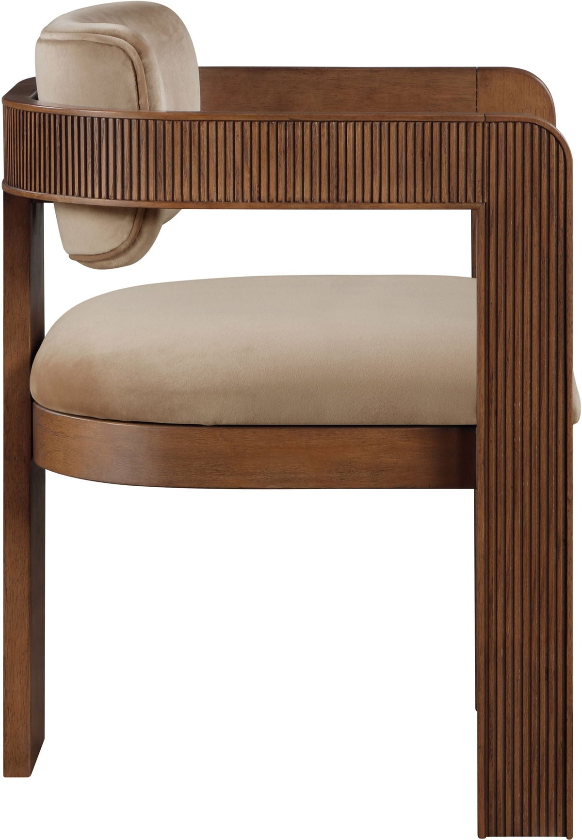 Sacha - Velvet Dining Chair (Set of 2) with Brown Base