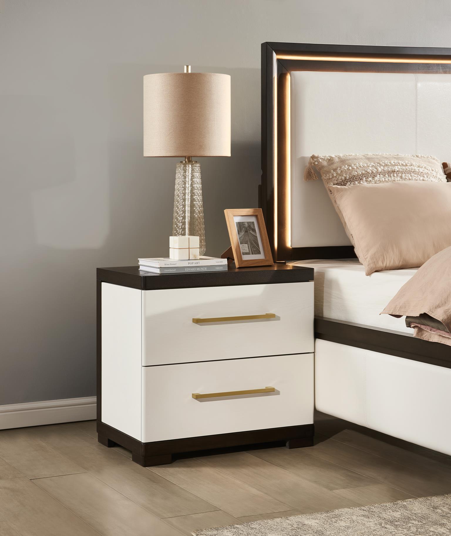 B126 White Nightstand — 26 in. wide