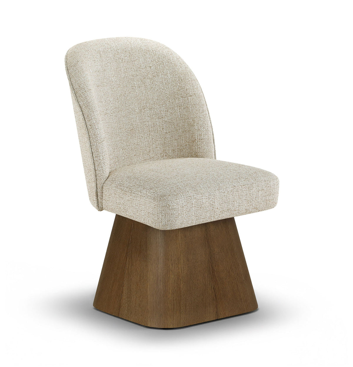 Marlowe Swivel Dining Side Chair with Brown Base