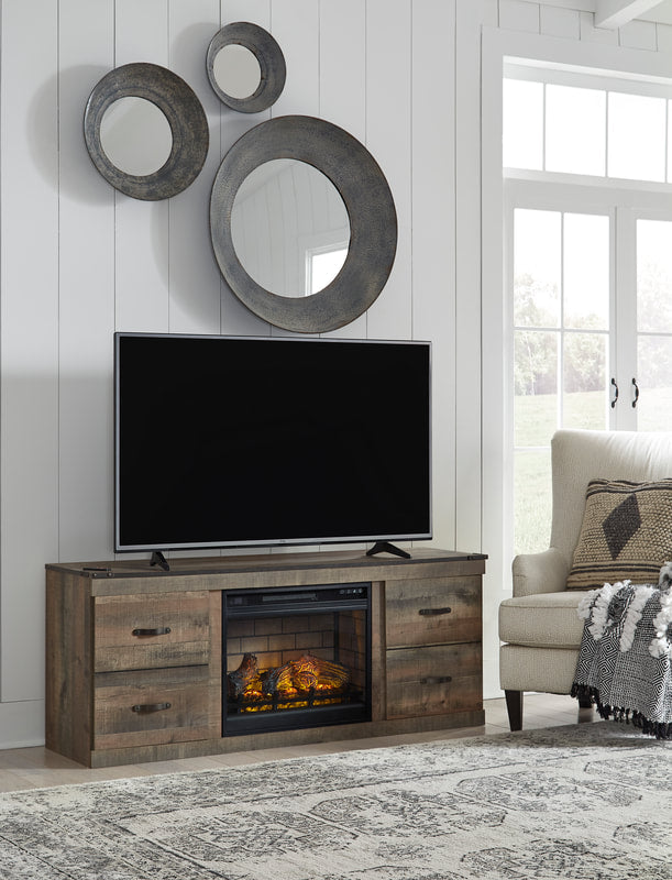 EW0446-268 TV Stand — 60-Inch with Optional Fireplace