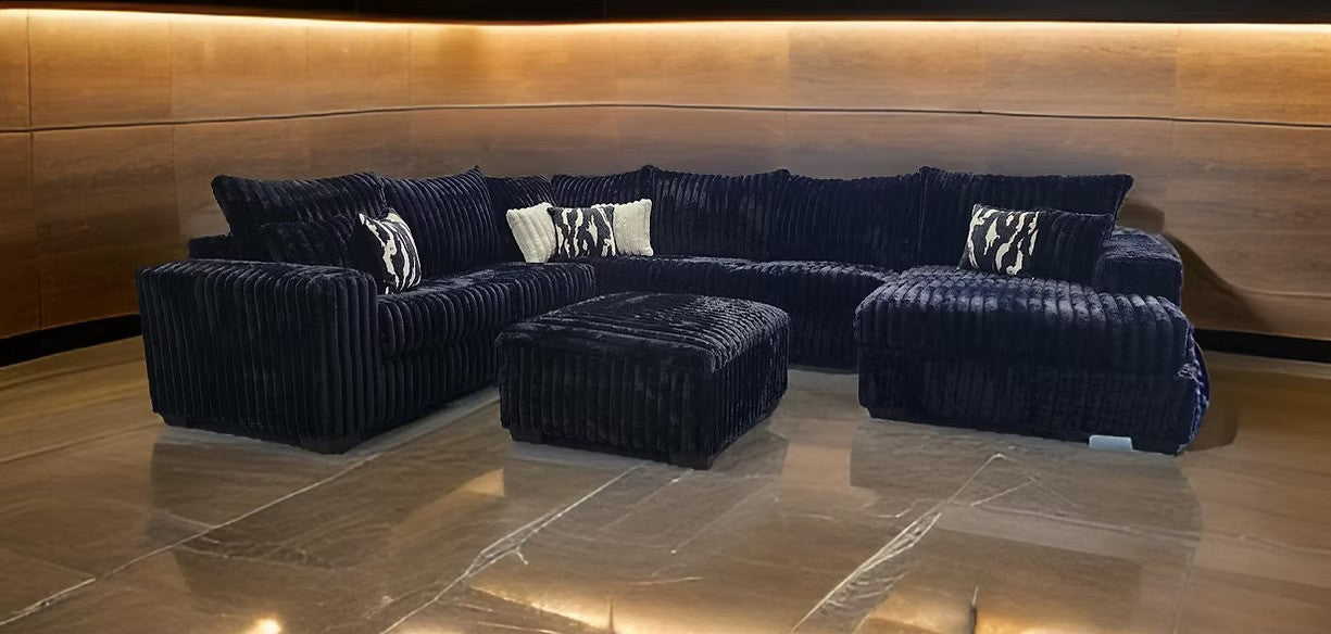S320 Texan 4pcs Sectional (Black)