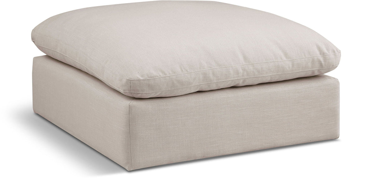 Comfy Linen Modular Sectional — Ottoman — Beige