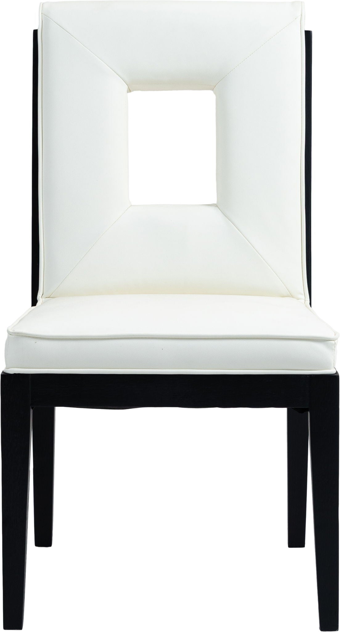 Gwendolyn - Faux Leather Dining Side Chair (Set of 2) with Black Frame
