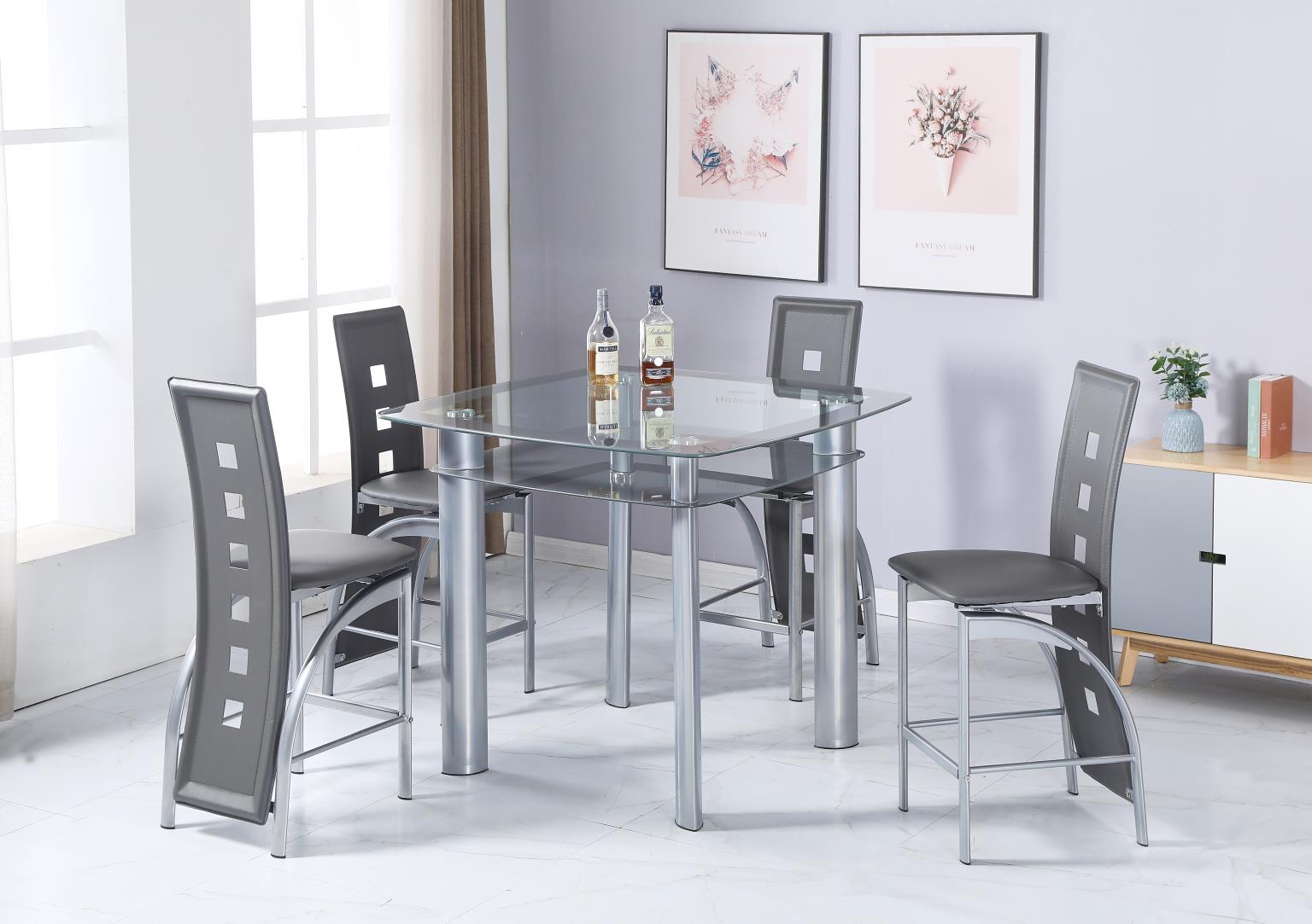 D324 - Pub Chairs (Set of 2) - Charcoal