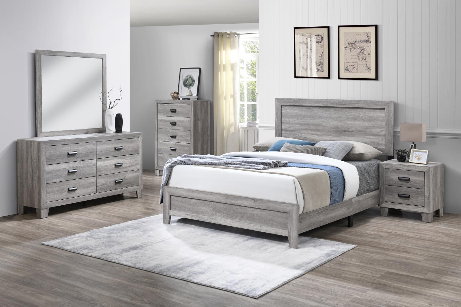 B520 Gray Wash Nightstand — 22-Inch Wide
