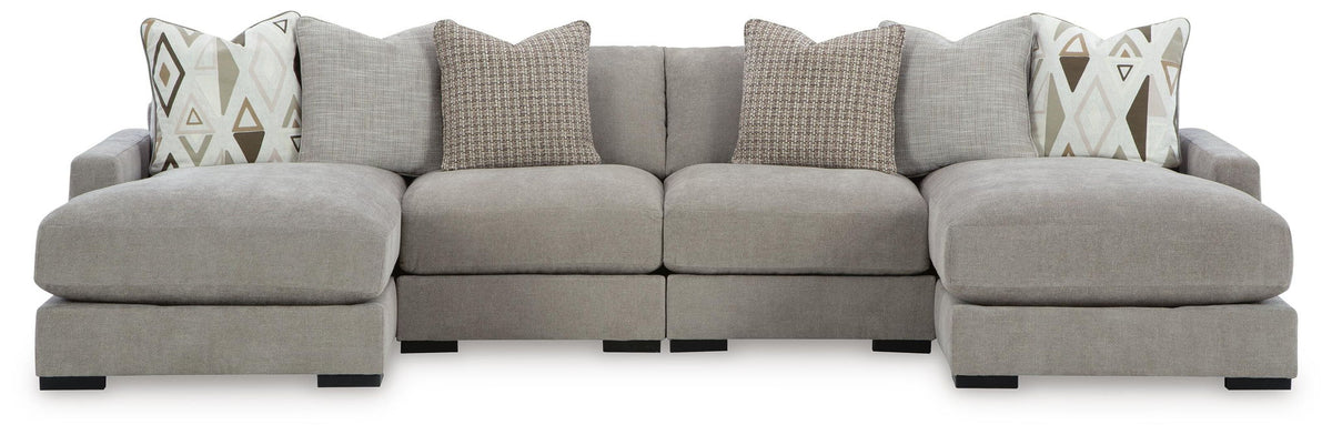 Aslan Court Pebble Modular Sectional — 4-Piece Sofa Pit Sectional