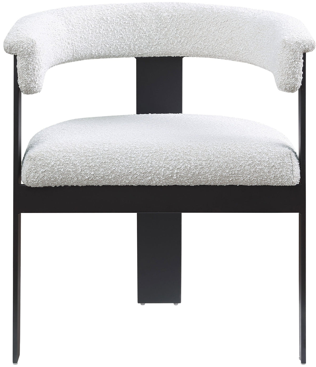 Romeo - Boucle Dining Chair (Set of 2) with Black Base