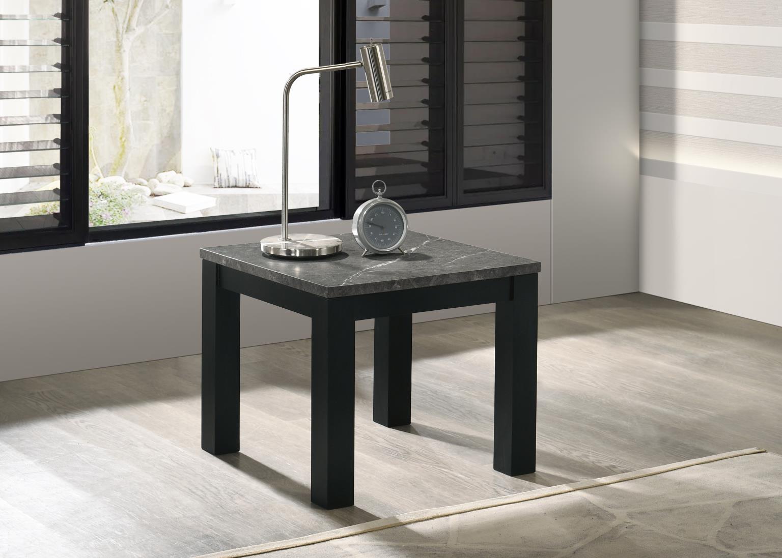 T230 Dark Gray Melamine Top 3 Piece Table Set (Coffee And 2 End Tables)