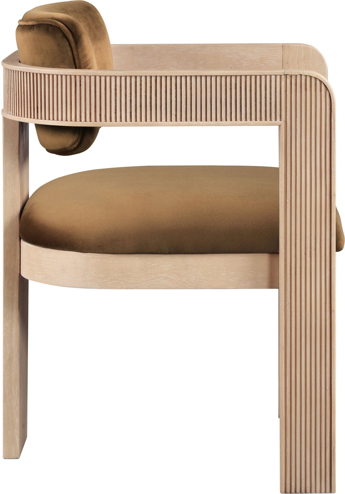 Sacha - Velvet Dining Chair (Set of 2) with Natural Base