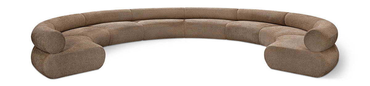 Bale Chenille Modular Sectional — 8-Piece Sofa — Brown