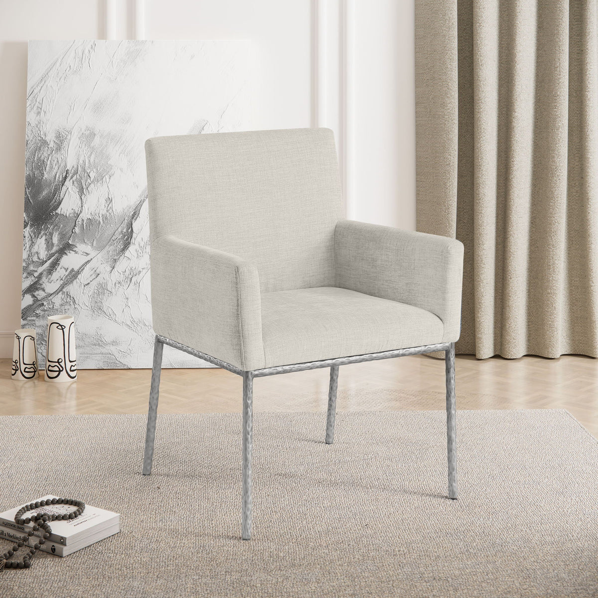 Reeves - Dining Chair (Set of 2) with Silver Legs