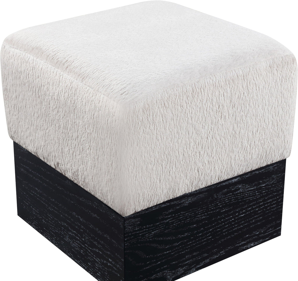 Havre - Ottoman / Stool with Black Base