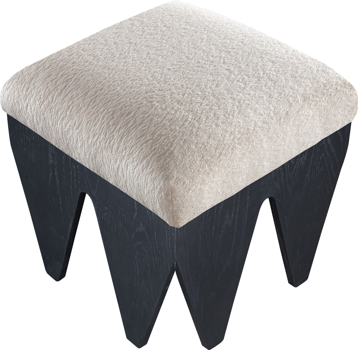 Altair - Fabric Bench with Black Base