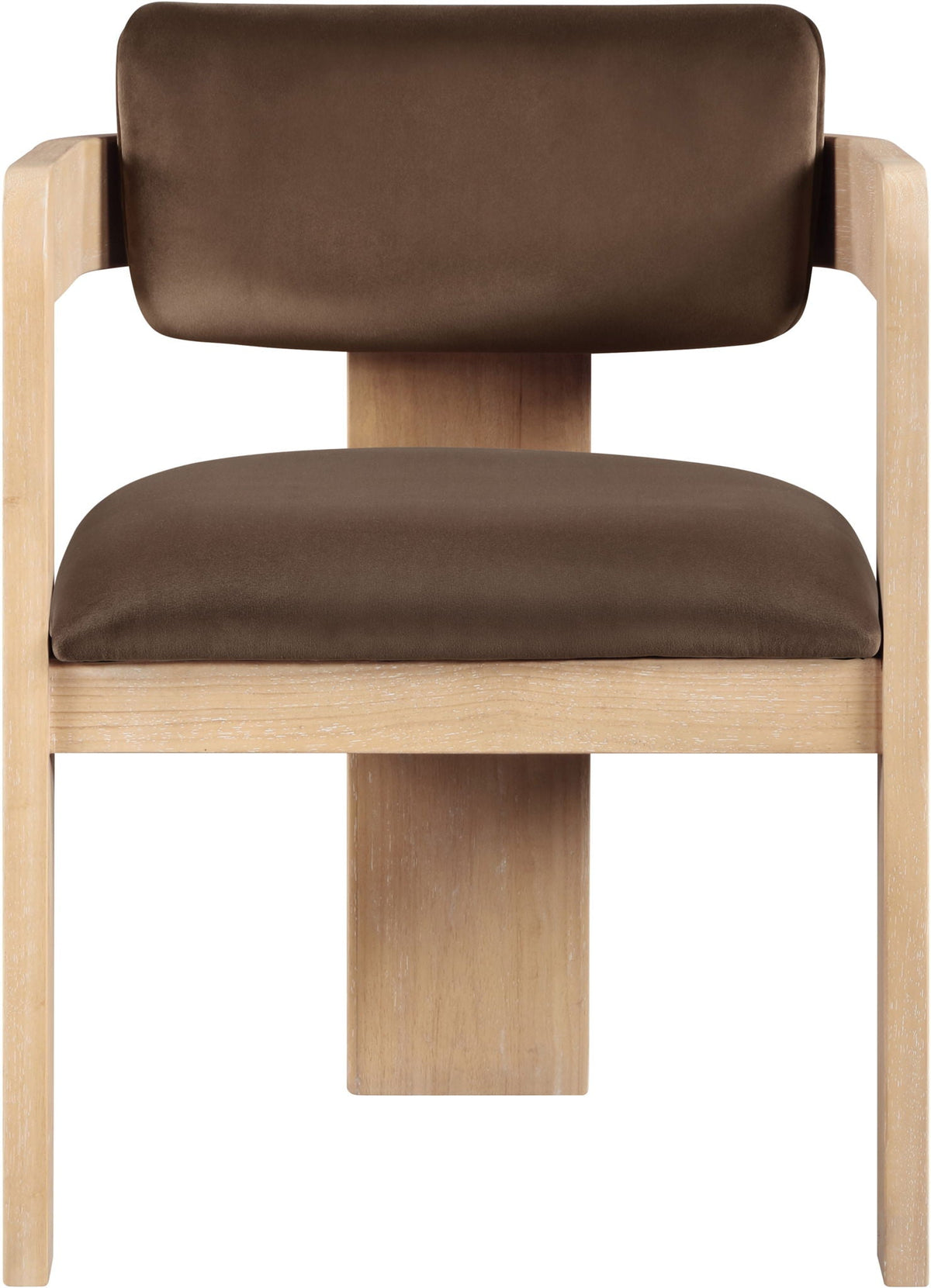 Sacha - Velvet Dining Chair (Set of 2) with Natural Base
