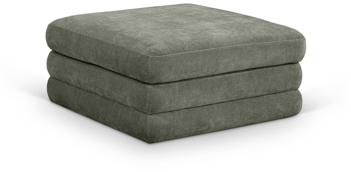 Stellar Chenille Modular Sectional — Ottoman — Green