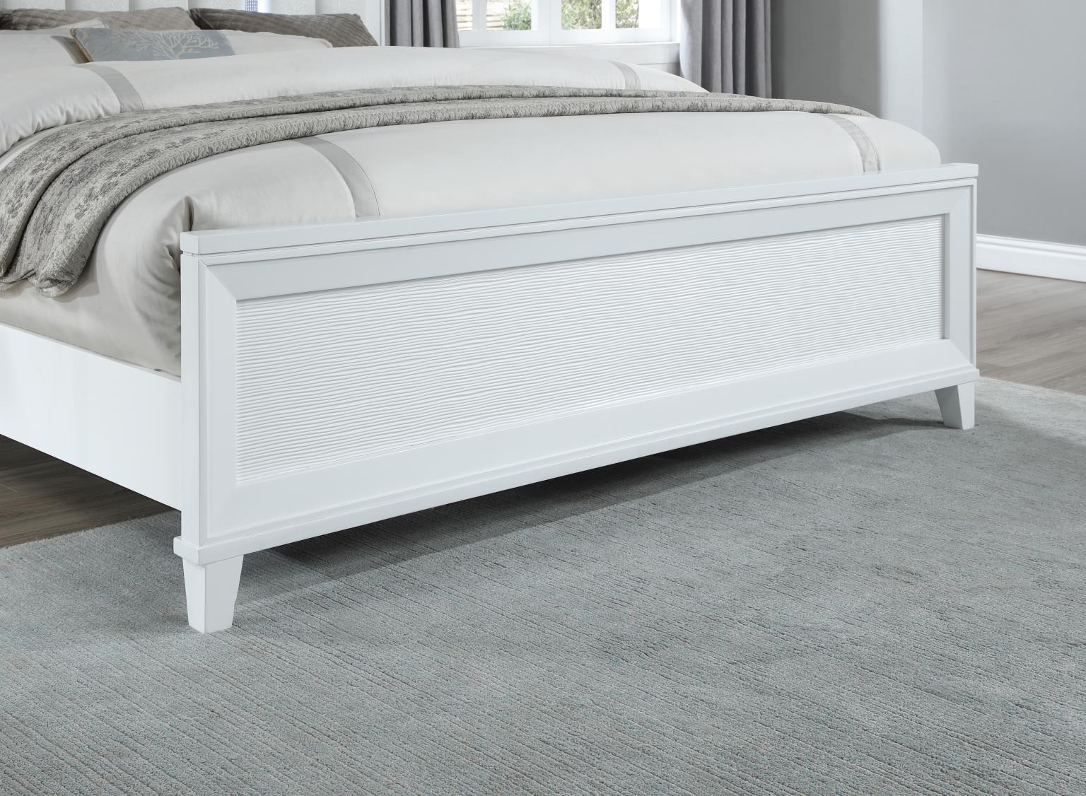 B240 White LED Bed — 88" Wide