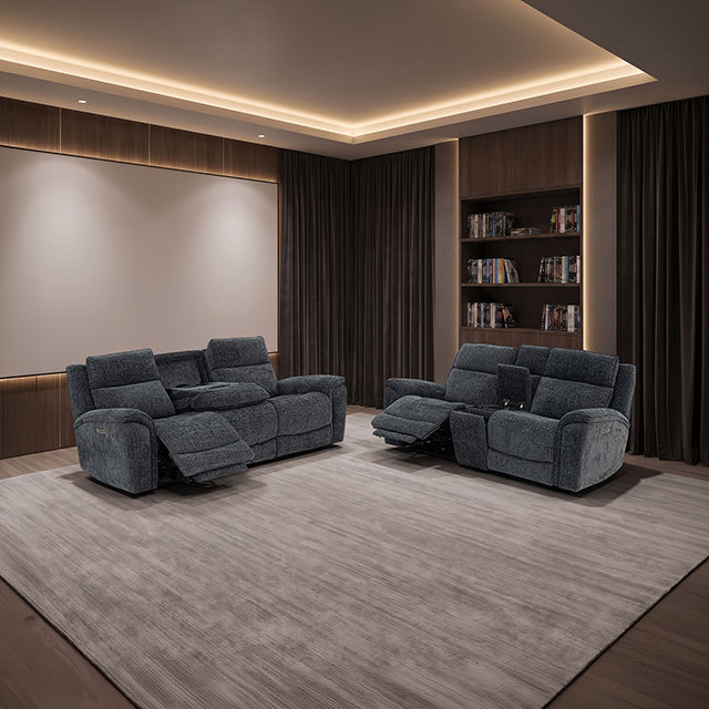 Memphis Upholstery Collection — Memphis Power Sofa + Loveseat, 3D Immersive Sound