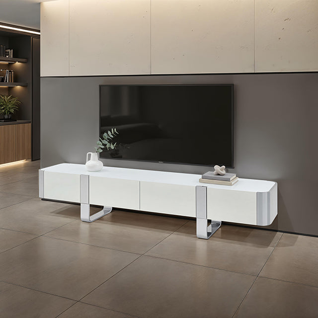 Larvik TV Stand White w/ Gold Frame