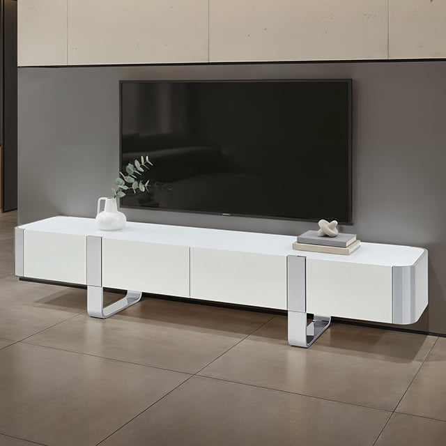 Larvik TV Stand White w/ Gold Frame — Larvik TV Stand White w/ Silver Frame