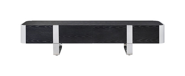 Leknes TV Stand Black w/ Gold Frame