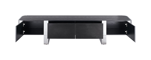Leknes TV Stand Black w/ Gold Frame