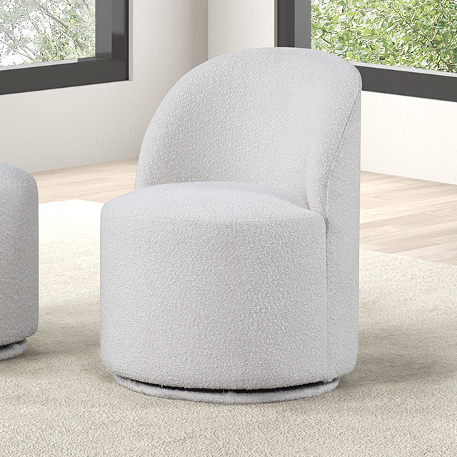 Broager Dining Swivel Chair, White — Broager Dining Swivel Chair, White