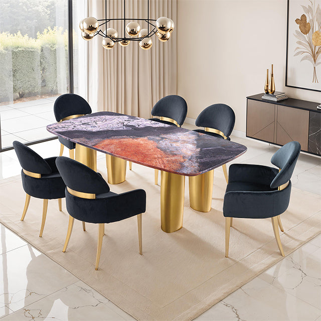 Northolt Dining Collection — Northolt 7 Pc. Dining Table Set W/ Black Chair